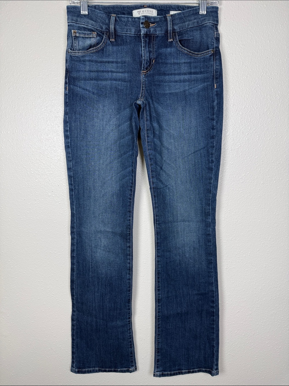 GUESS Tailored Mini Boot Jeans 27 x 30 Low Rise Bootcut Stretch Whiskering Y2K